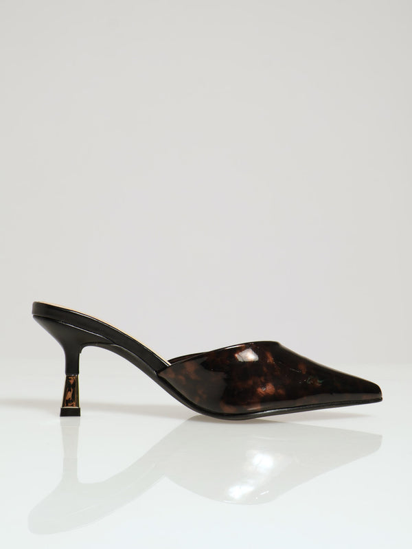 Mid Stiletto Pointy Tortoise Shell Court Heel – LEGiT