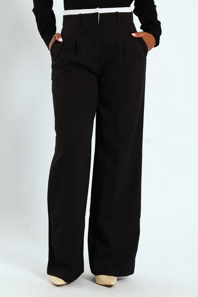 【in a row】Para Banding Wide Pants Wide leg pants with side band