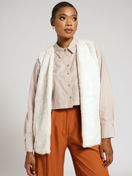 Fur Gilet Jacket - Cream – LEGiT