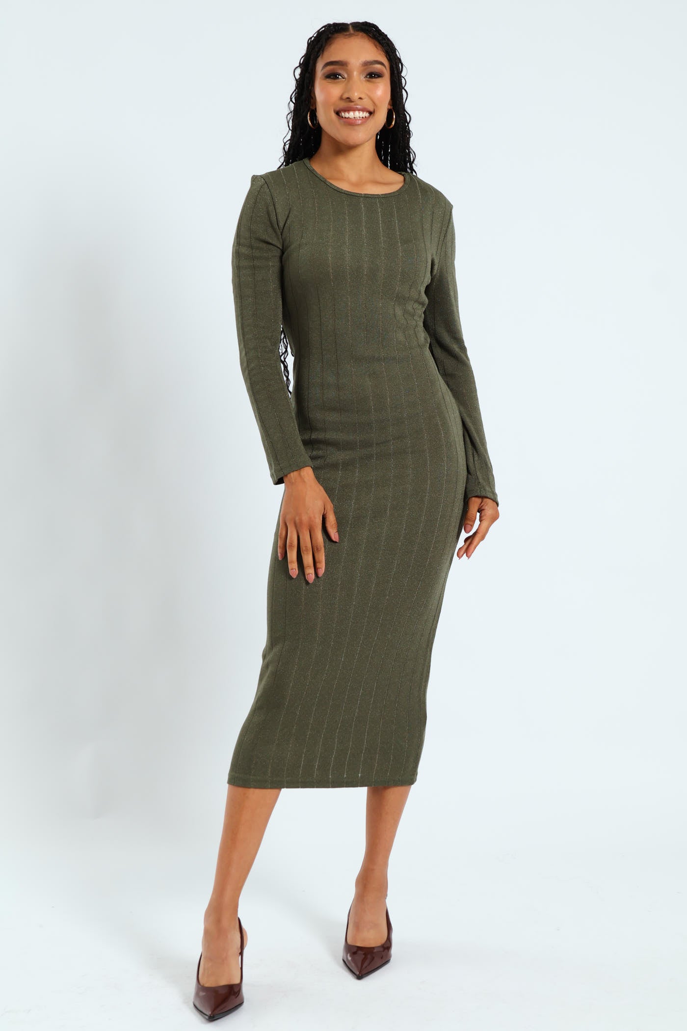 Long Sleeve Bandage Dress - Olive LEGiT Long Sleeve Bandage Dress - Olive LEGiT