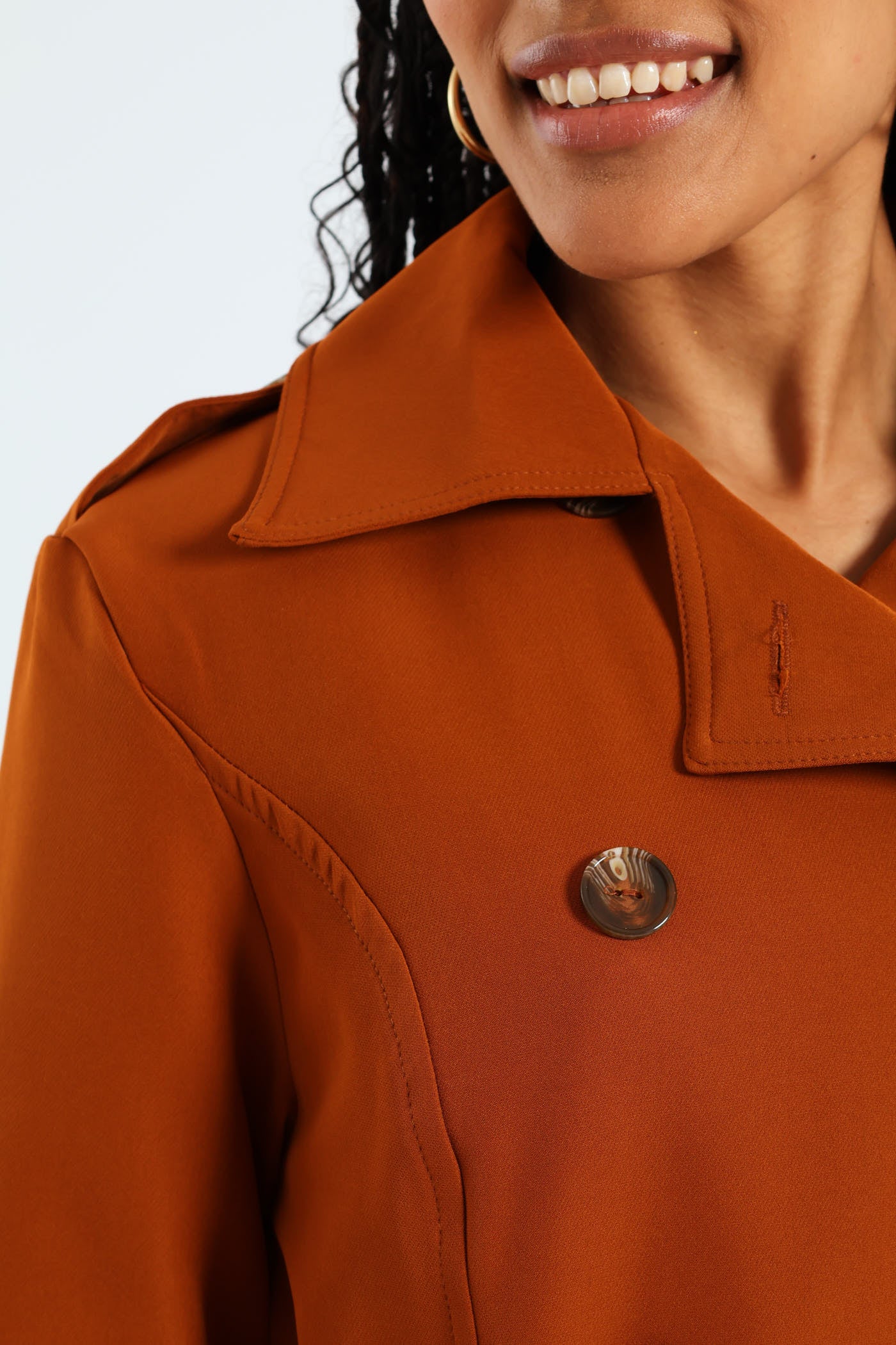 Cloak Jacket Rust Belted Trench Coat - Rust – LEGiT