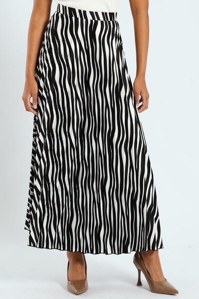 Maxi Skirt Pattern Black And White Striped Circle Skirt Long
