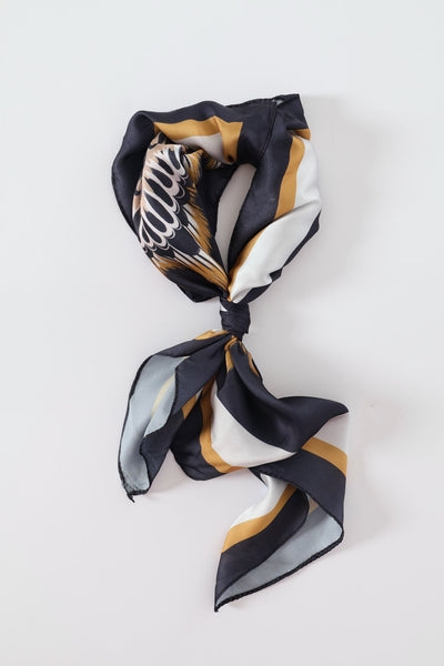 Abstract Flower Satin Scarf - Multi – LEGiT