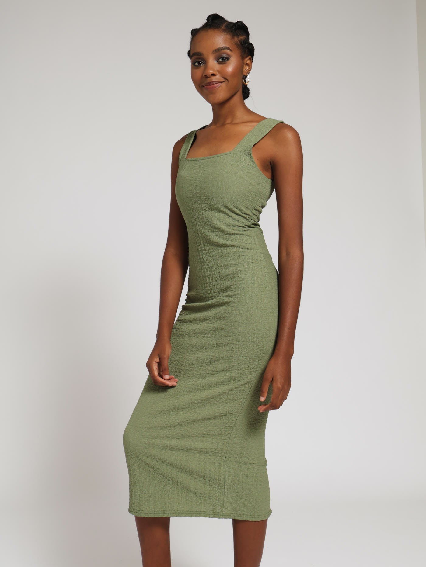 Bubble Knit Basic Bodycon Dress