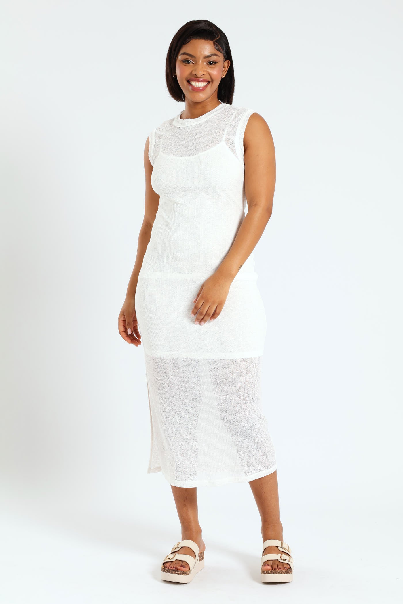 Crochet Look Bodycon Dress