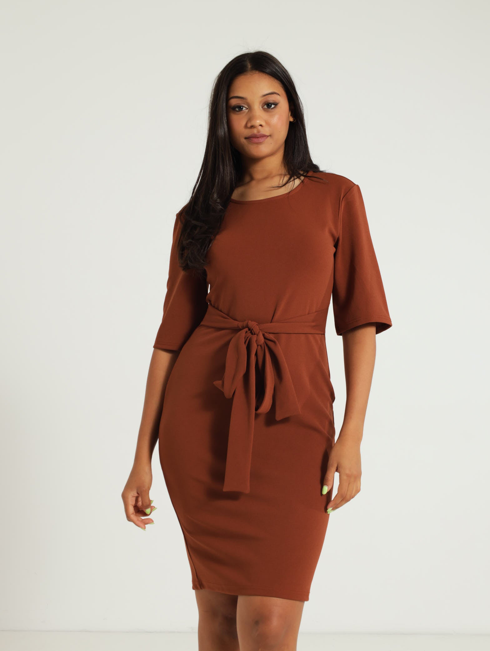 Flare Slit Sleeve Bodycon Dress LEGiT Flare Slit Sleeve Bodycon Dress LEGiT