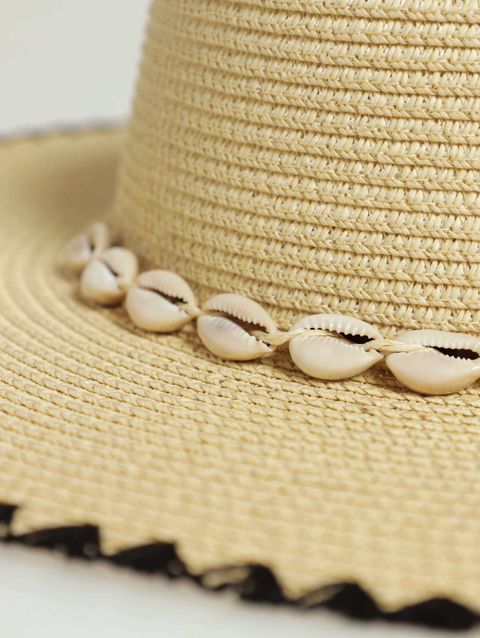 Straw Hat Shell Shell Detail Straw Sun Hat - Natural – LEGiT
