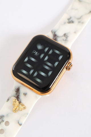 Minimal Smart Watch - Marble Snow