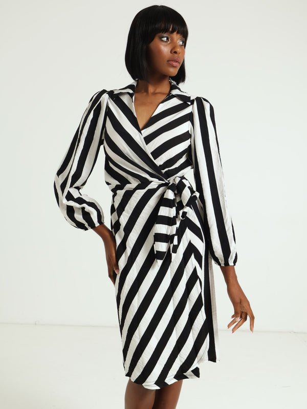 Wrap Tie Waist Midi Dress – LEGiT