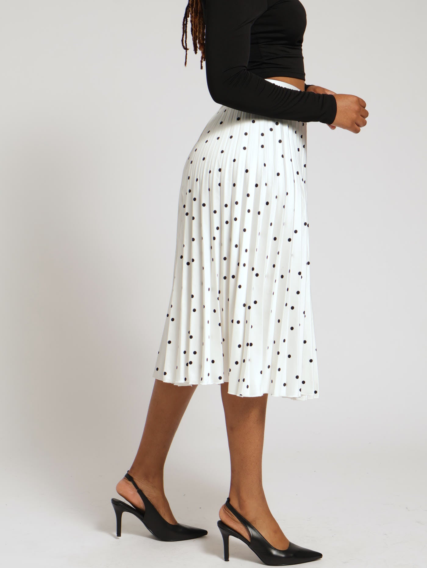 Pleated Skirt - Cream  LEGiT