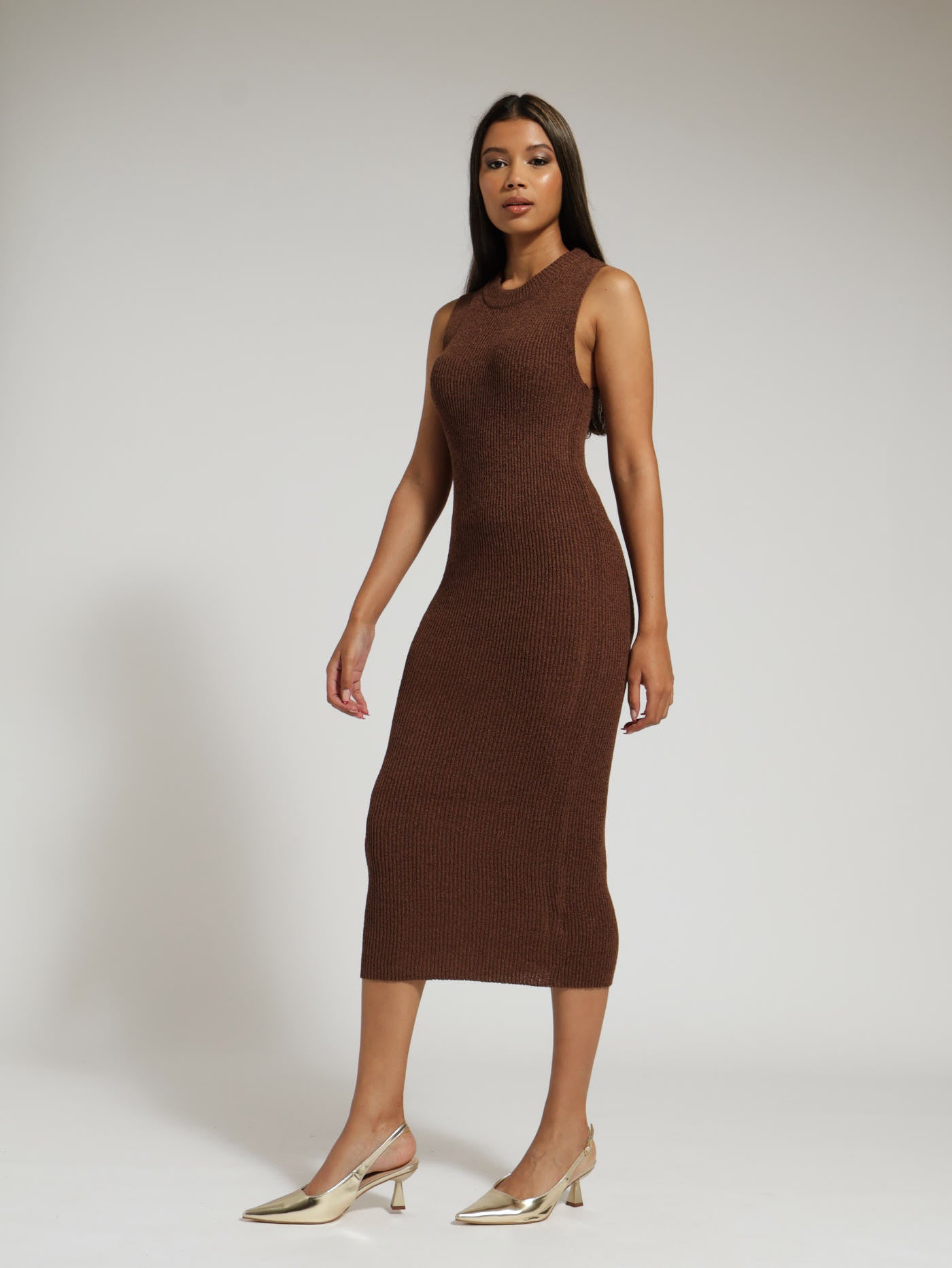 Plain Knitwear Tube Dress - Brown LEGiT Plain Knitwear Tube Dress - Brown LEGiT