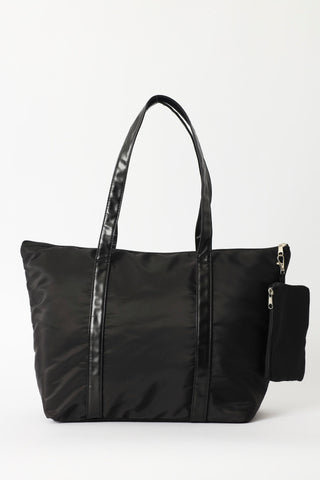 Additional Pouch Large Detail Shopper Bag  - Black