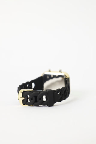 Chain Strap Digital Watch - Black/Gold