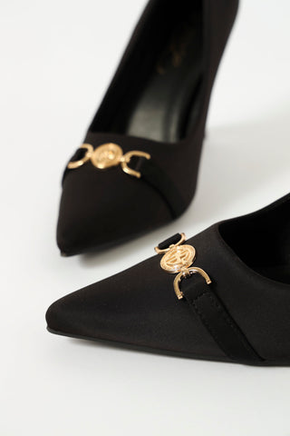Full Court Monogram Heel - Black