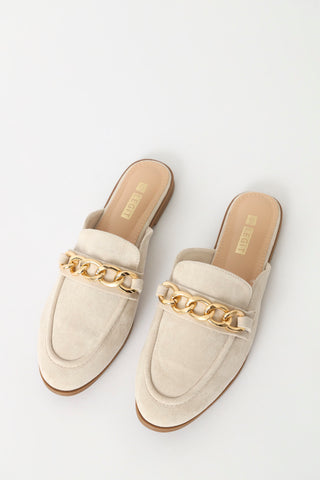 Microfibre Push In Loafer - Taupe