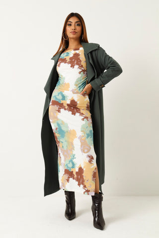 Printed Midi Skirt - Multi