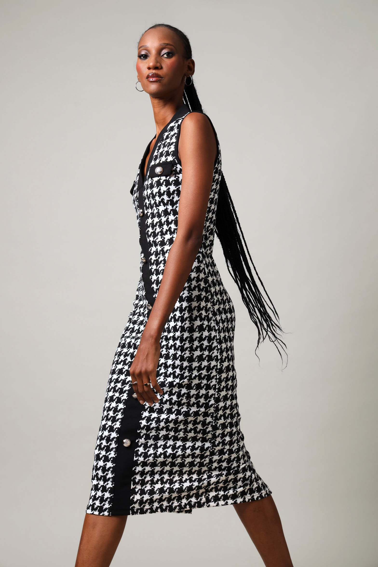 Sleeveless Contrast Bodycon Dress