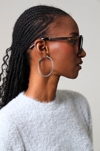 Cat Eye Metal Temple Blue Block Lens - Black