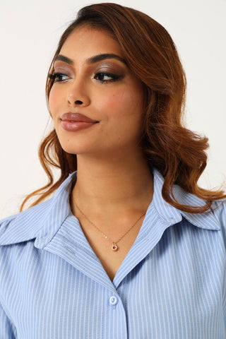 Diamante Circular Single Layer Necklace - Gold
