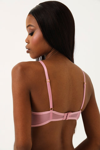 Chunky Floral Lace Balconette - Pink