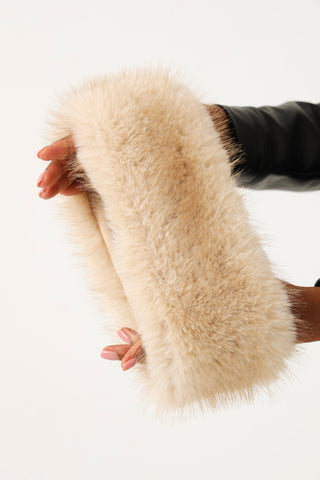Faux Fur Head Warmer - Camel
