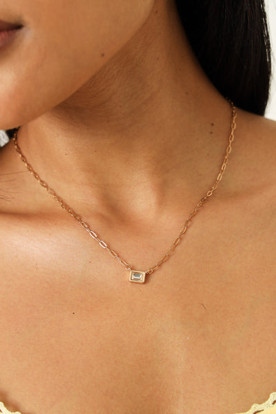 Gem Pendant Necklace - Gold – LEGiT