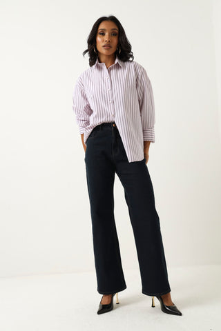 Basic Denim Wide Leg Jean - Ink