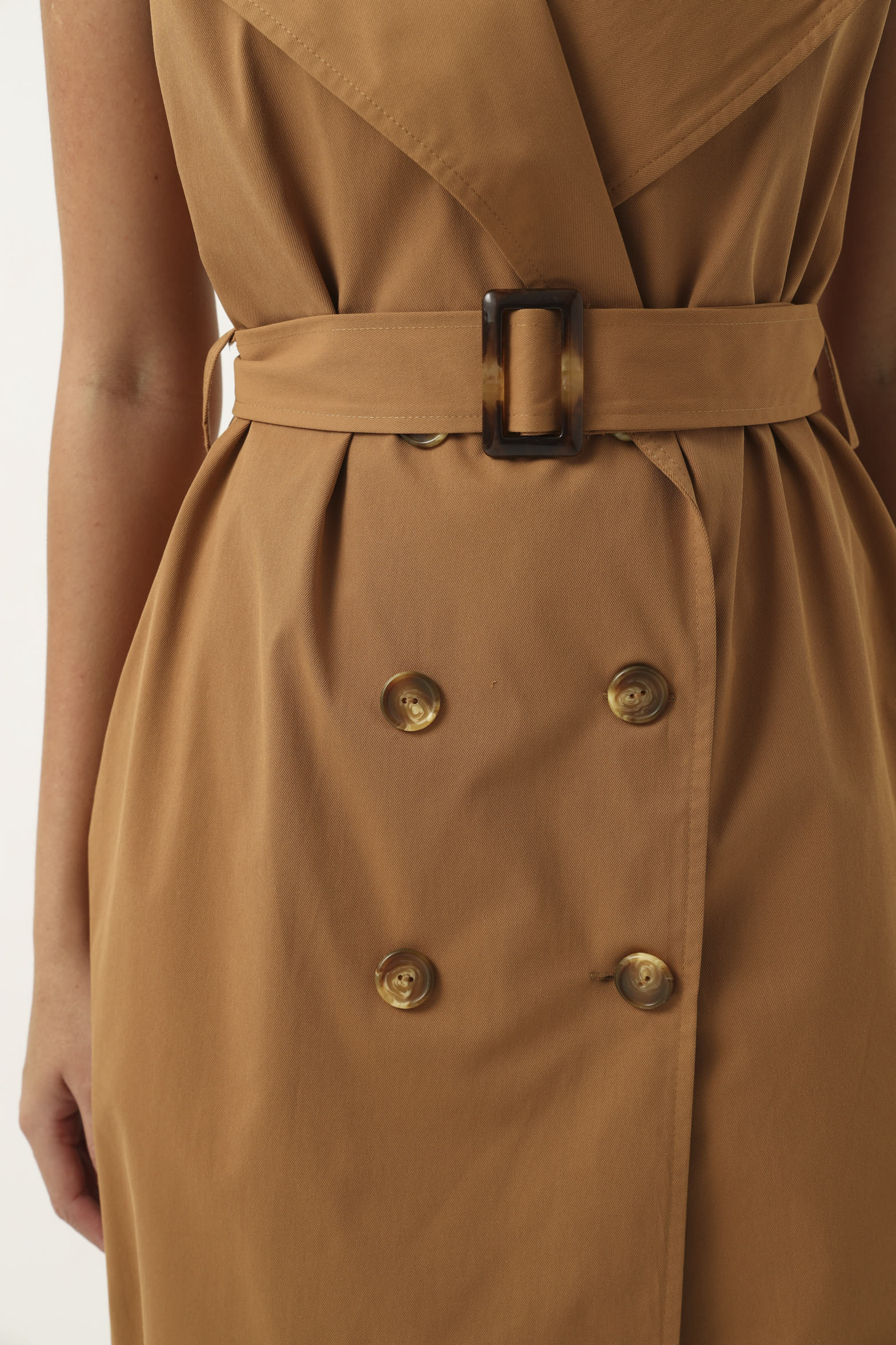 【SUBLATIONS】SLEEVELESS GABARDINE COAT Turner Sleeveless Trench Coat - Poetry Clothing Store