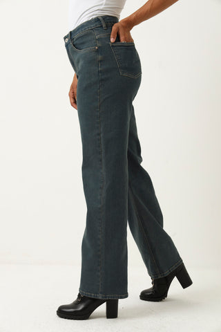 Basic Denim Wide Leg Jean - Tea Stain