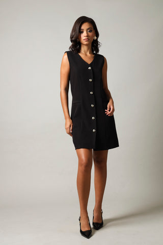 Sleeveless Pinni Dress - Black