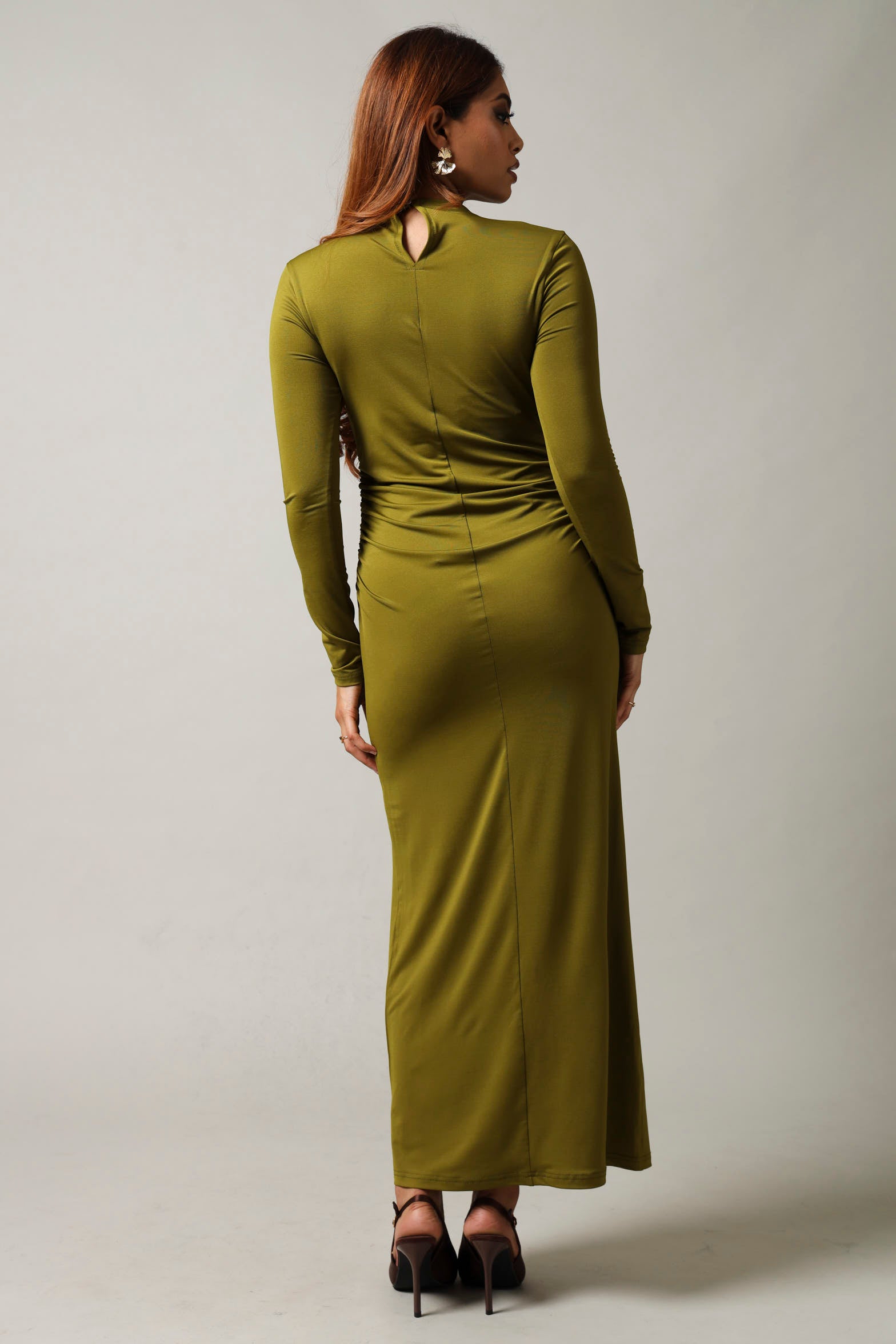 Long Sleeve Slinky Bodycon Dress