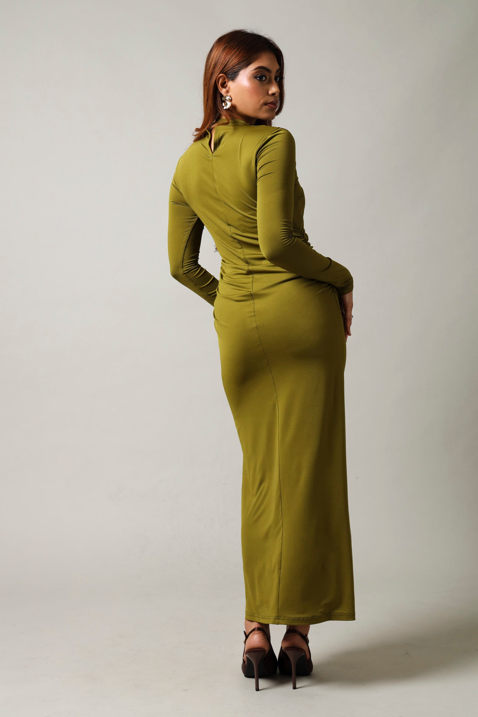 Long Sleeve Slinky Bodycon Dress