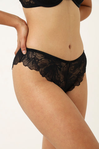 2 Pack Lace Brazilian With Buckle Trim Panty-Teal