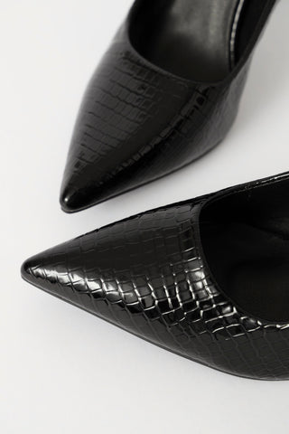 Classic Full Court Stiletto Heel - Black