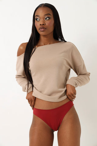 3 Pack Microfiber Lace Back Brazilian Panty - Pink