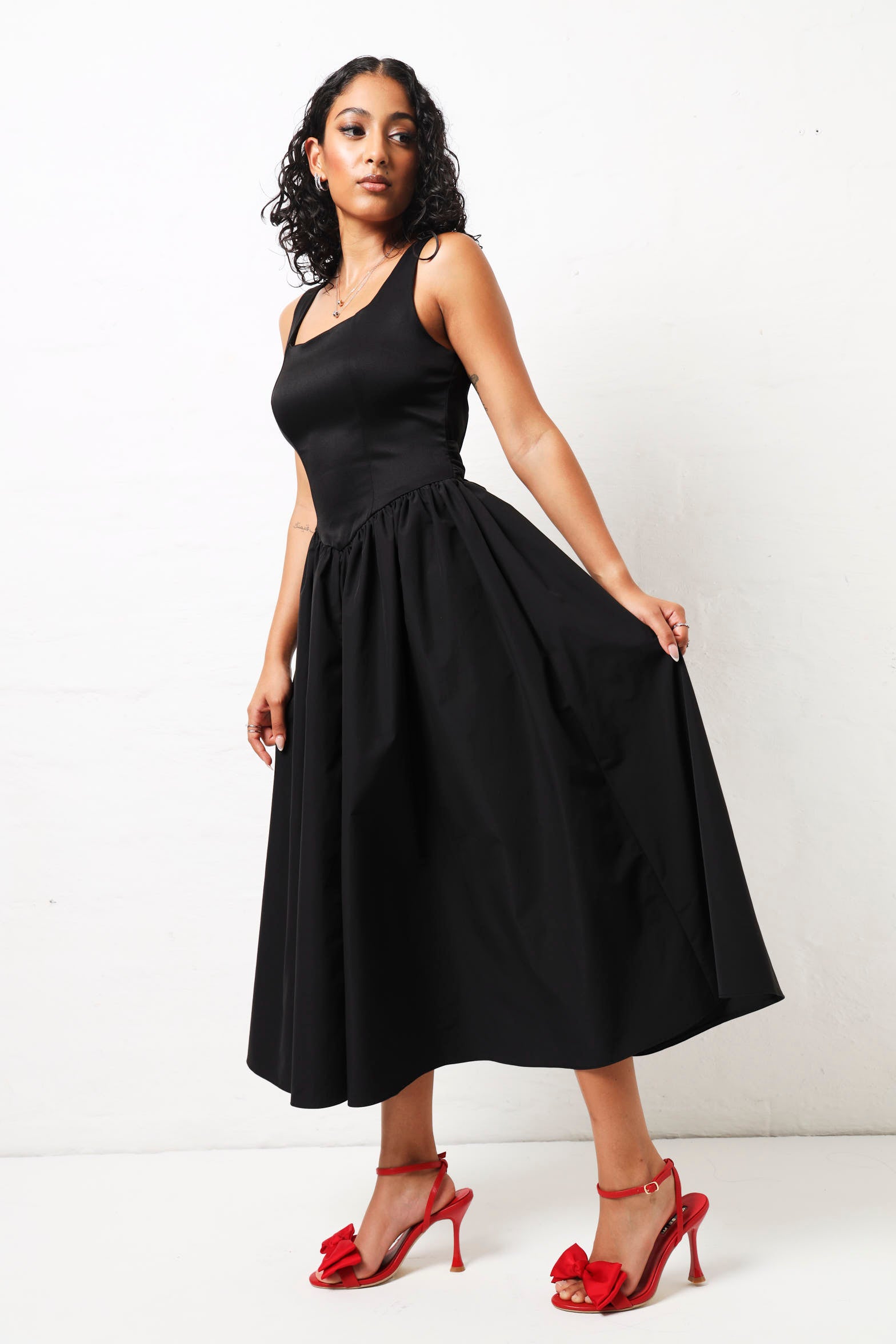 Drop Waist Prom Dress - Black  LEGiT