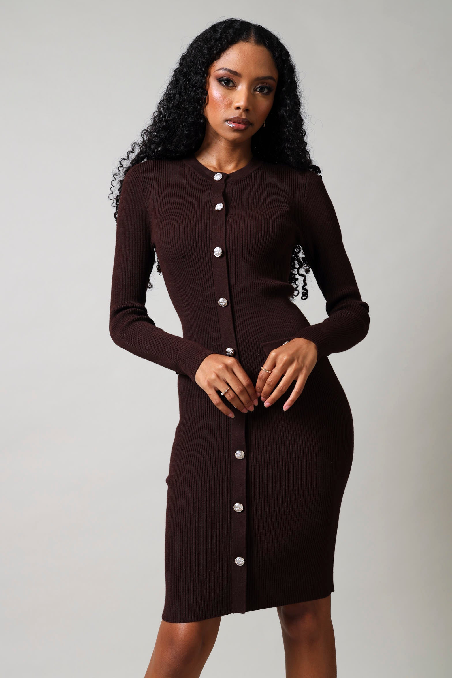Long Sleeve Knitwear Dress