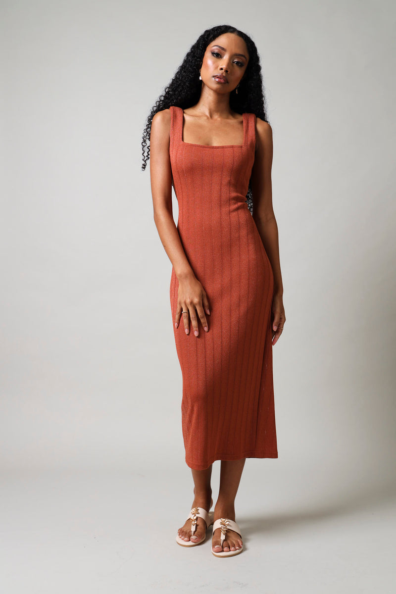 Sleeveless Metallic Knit - Rust – LEGiT