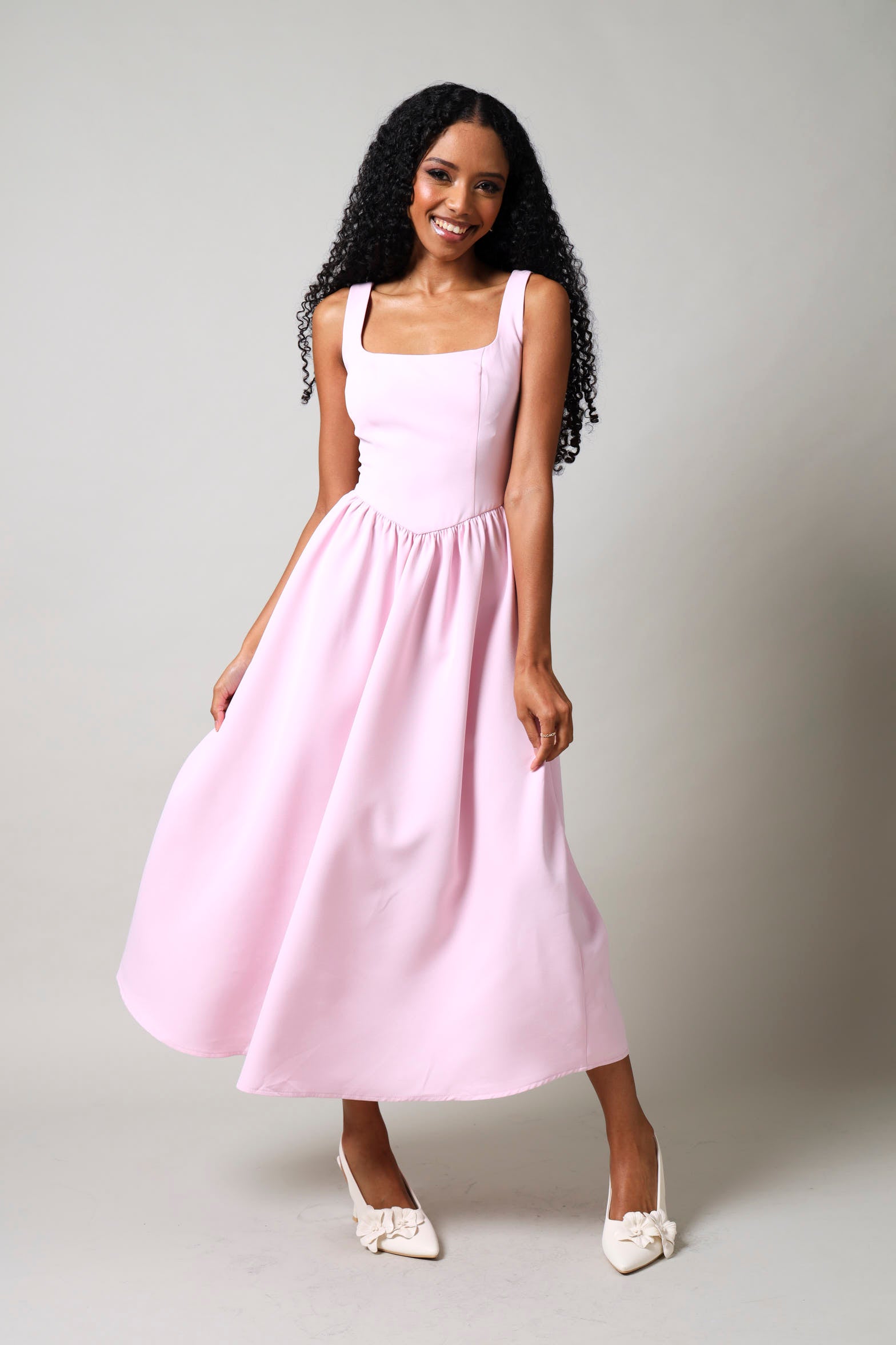 Sleeveless Fit And Flare Dress