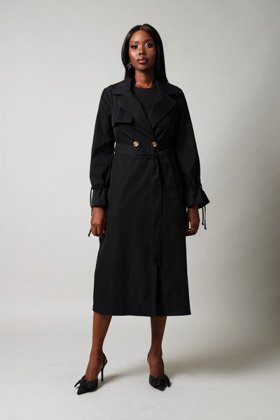 Long Sleeve Trench - Black – LEGiT