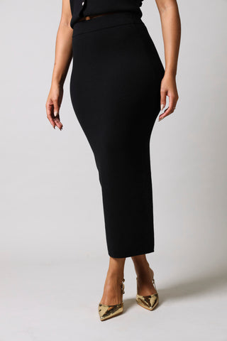 Maxi Knitwear Skirt - Black