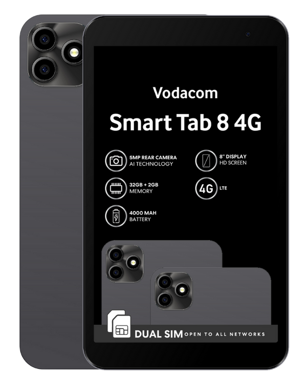 Smart Tab 8 4G 32GB Black Tablet Vodacom – LEGiT