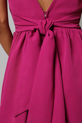 Sleeveless Mini Bubble Prom Dress - Magenta