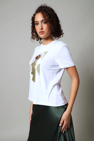 Fatigue Icon Lady Screen Tee - White