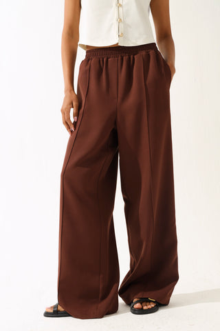 Side Stripe Barbi Pants - Chocolate