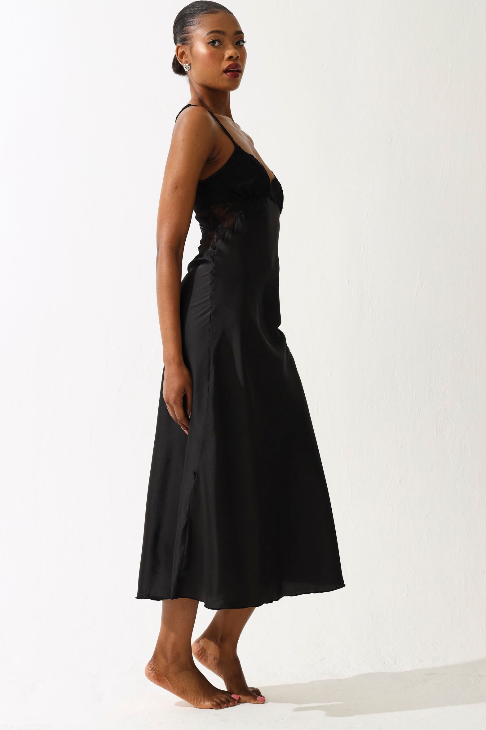 Satin & Lace Slip Dress