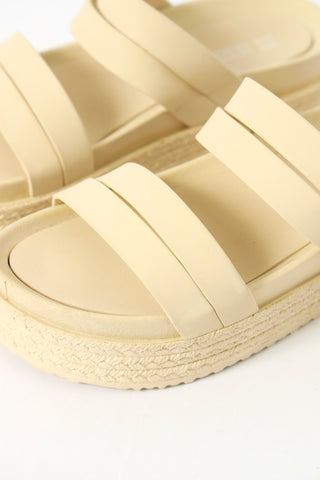 Flatform Textured Randing Sandal - Bone