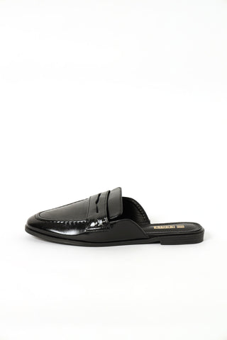 Penny mock Push In Loafer - Black