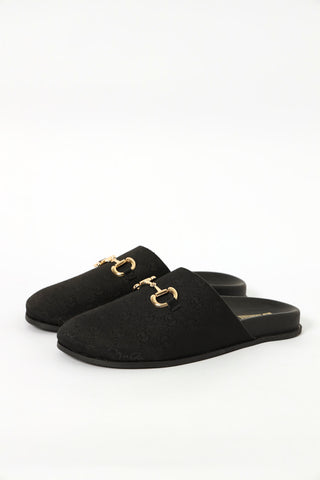 Moulded Monogram Clog - Black