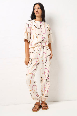 Short Sleeve Printed Barbi Tee - Multi